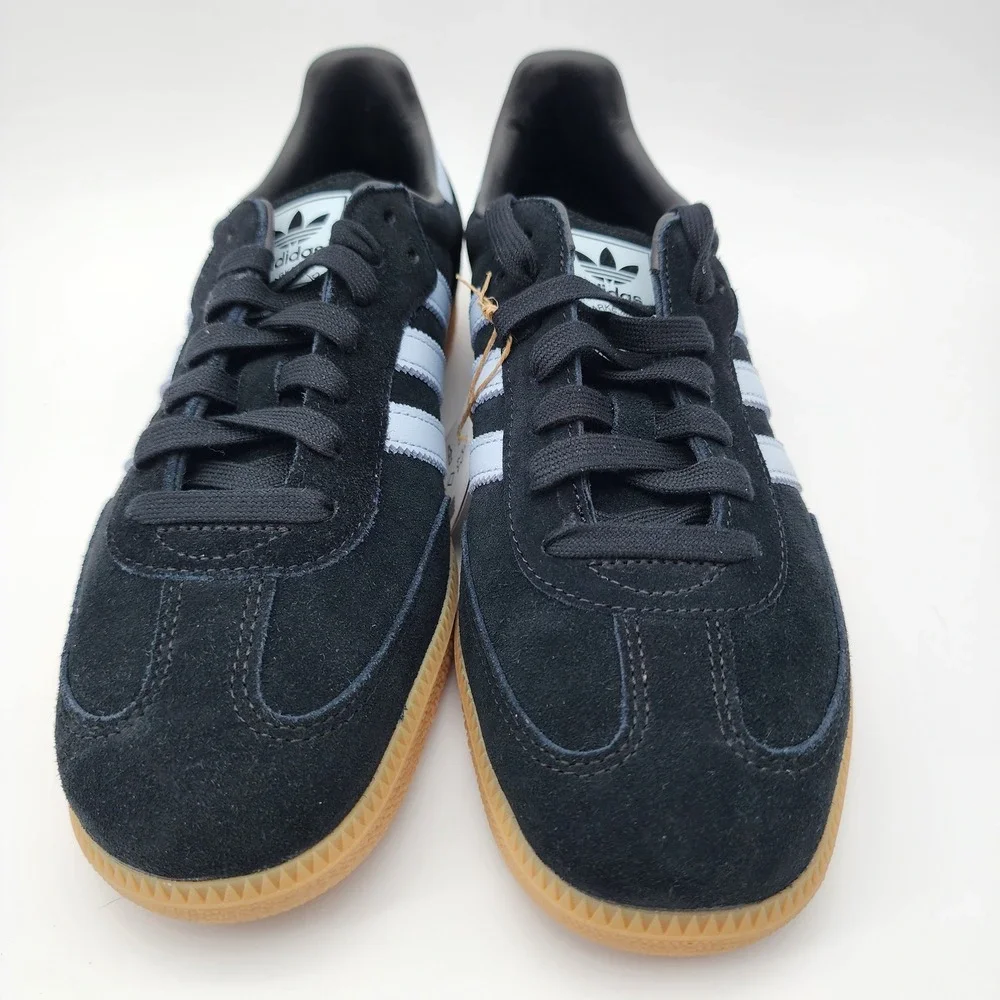 Adidas Samba Sneakers Mens 9.5 Black White Gum Sole Suede Classic Soccer NWB